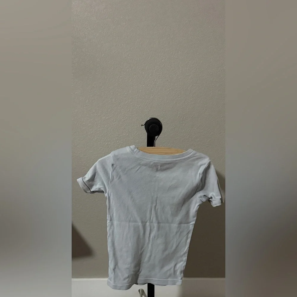 Old Navy Light Gray Kids Tee with Fun Print Pants Pajama Set